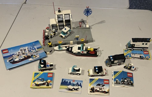 VIINTAGE LEGO Pier Police (6540) & MULTIPLE VINTAGE POLICE SETS