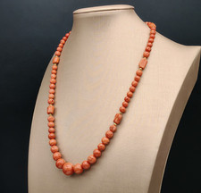 Collana corallo rosso di Sardegna naturale a gradazione collier donna gioiello