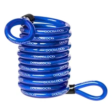 Weatherproof Coiled Security Cable (5ft to 25ft Lengths) with Reinforced Loop...