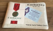 Vintage EMBASSY GOLD CIGARETTES Plastic / Rubber Counter Sign