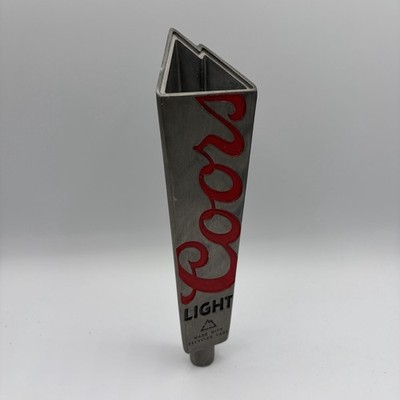 Coors Light Aluminum 3 Sided Draft Beer Tap Handle Mountain Recycled Metal 8 