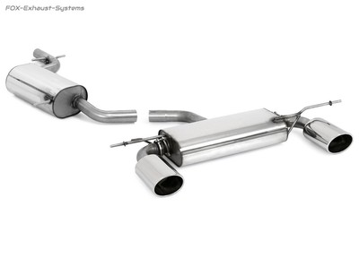 FOX Duplex Complete Exhaust System From Cat for VW Scirocco 3 1.4L 2.0L TDI Oval