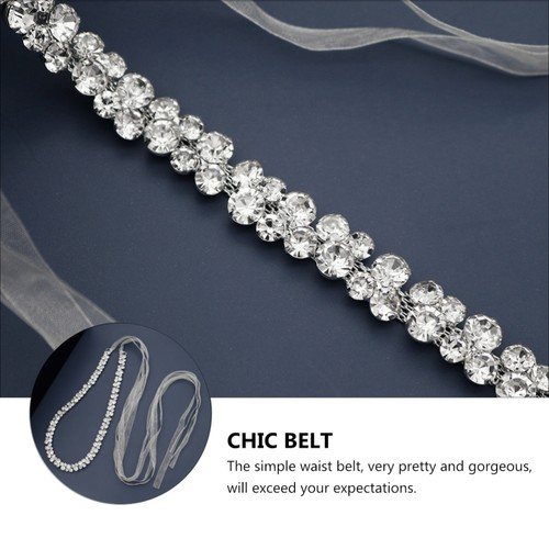 1pc Rhinestone Belt Rhinestone Waist Belt Wedding Dress Accessory ( ) - Picture 3 of 12