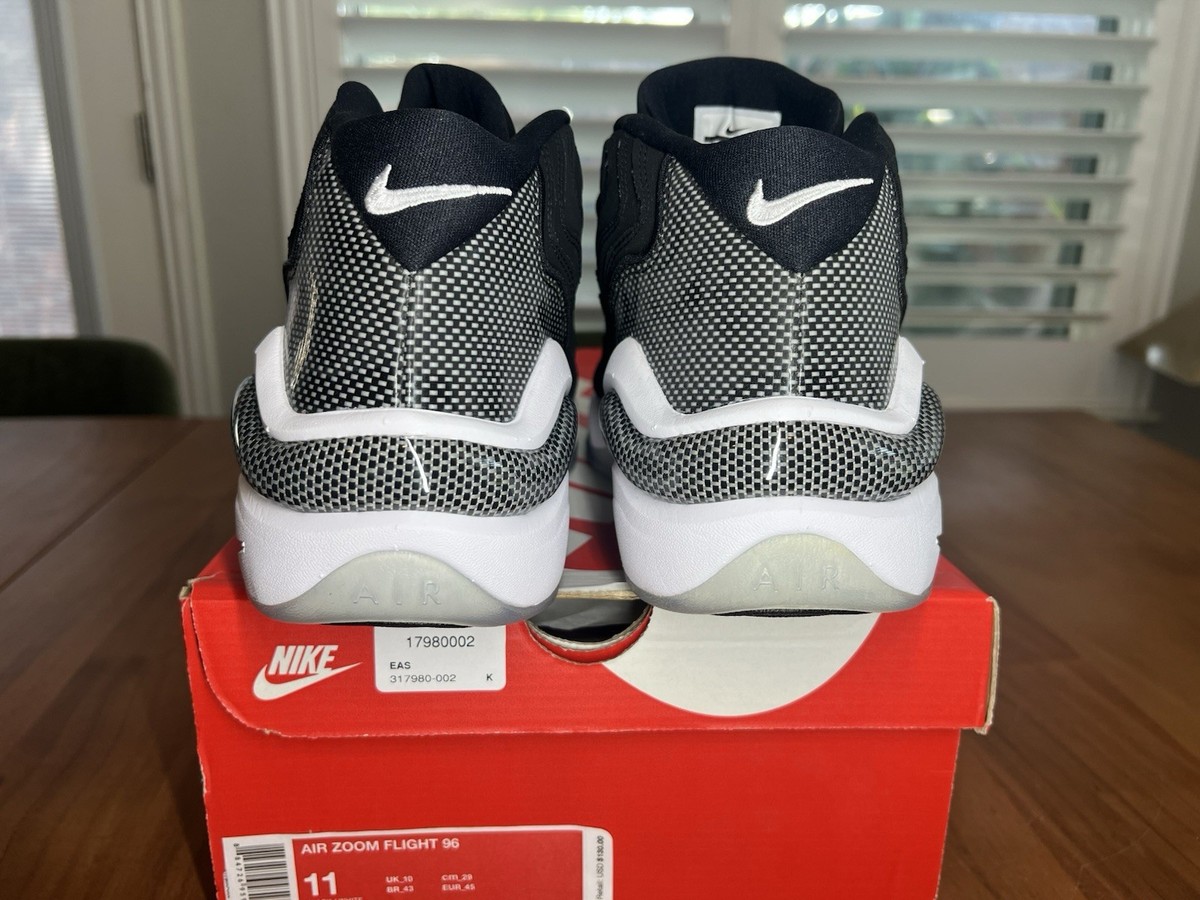 Size 11 - Nike Air Zoom Flight 96 Black White for sale online | eBay