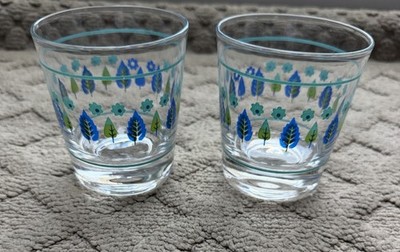 Vintage 1960s Marcrest Swiss Alpine Chalet 6 oz. Rocks Juice MCM 3.25'' Set of 2