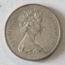 Bermuda - moneta argento 500/1000 1 dollaro gr.28,28 ASW mm.38-Anno 1972. FdC.
