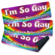 Reflective LGBTQ Car Magnets 10 Inch Strong Hold Set of 3 for Vehicle Display