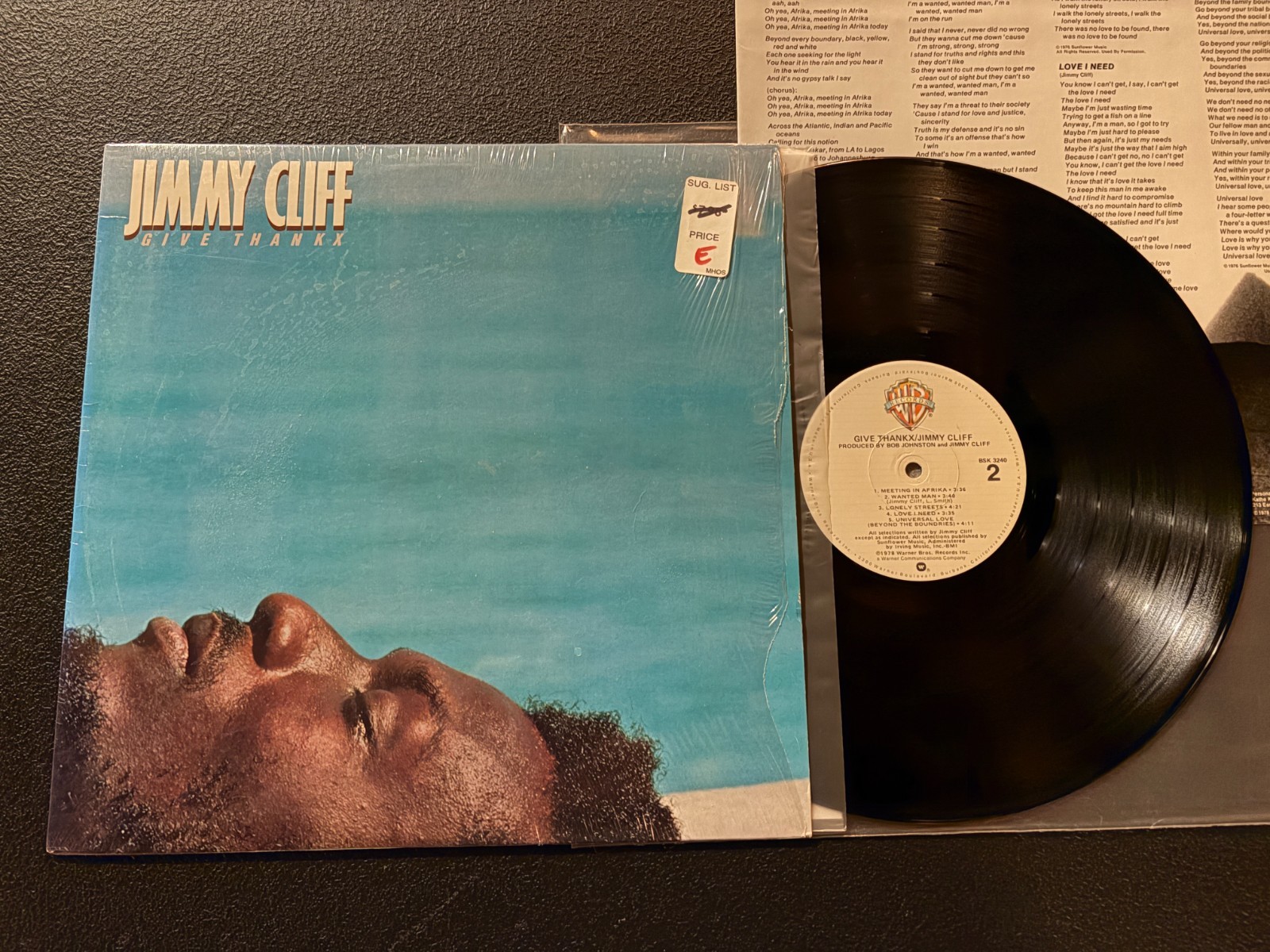 JIMMY CLIFF Follow My Mind LP Reprise MS 2218 Original 1975 Press in SHRINK VG+