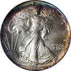 1991 Silver American Eagle $1 PCGS MS68 Pretty Toning Superb Eye Appeal