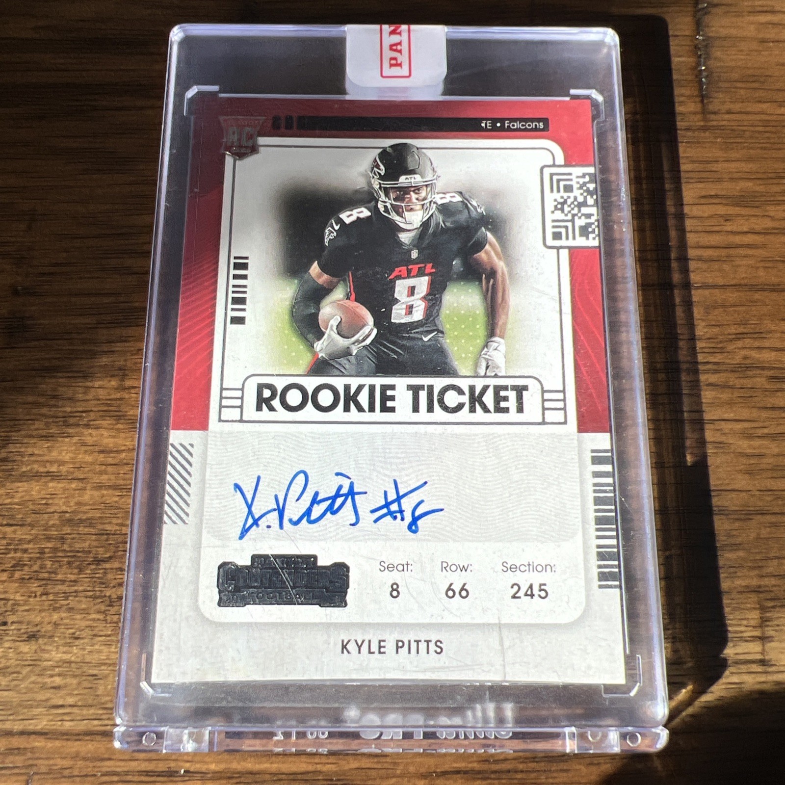 2021 Contenders Kyle Pitts RC Rookie Auto Rookie Ticket #104 Falcons