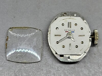 Womans 21 Jewel Benrus Wrist Watch Movement DZ 401 Unadjusted Swiss & Crystal