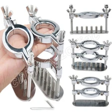 Heavy Duty Stainless steel Scrotum Ball Stretcher Man Enhancer Chastity Ring New