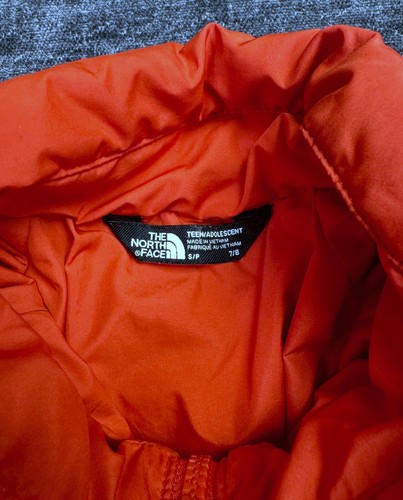 The North Face Boys Puffer Jacket Red Size Small 7/8 Alpz 550 Fill Worn - Picture 5 of 22
