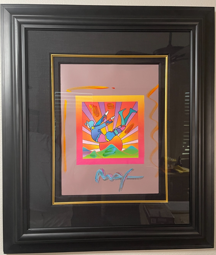 Peter Max - Original Mixed Media Painting - Cosmic Flyer - Park West COA
