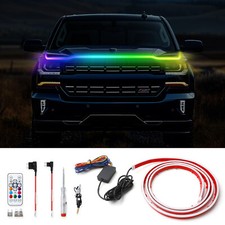For Chevy Silverado 1500 2500 Hd 94 Rgb Led Hood Light Strip W Turn Signal Drl