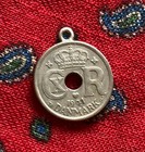 Vintage Copper/Nickel 1941 10 Ore Danmark Foreign Coin Charm! — photo 4