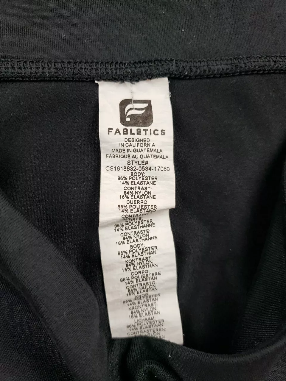 fabletics abstract print cropped athletic leggings