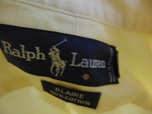 Polo Ralph Lauren Yellow Blaire 100% Cotton Button Front Long Sleeve Shirt S - Picture 3 of 3