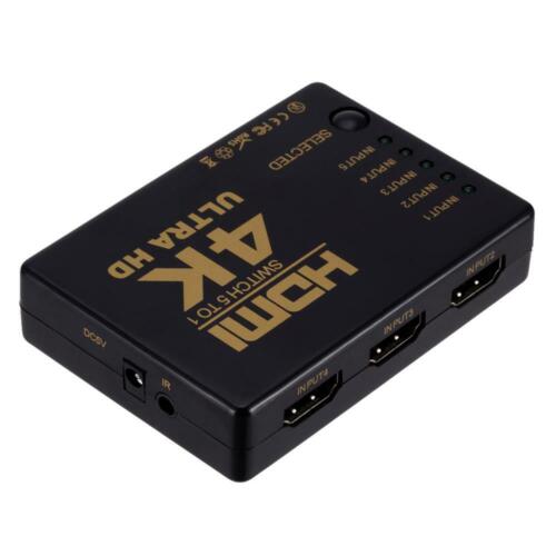 5 Port 4K Multi HDMI Splitter Switch Hub + IR Remote Controller for HDTV PS4 - Picture 6 of 7