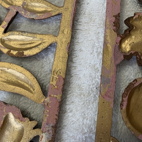 Küster Metallguss Wandbehang Menge 4 Floral 12 1/4" x 5 1/4" - Bild 6 von 7