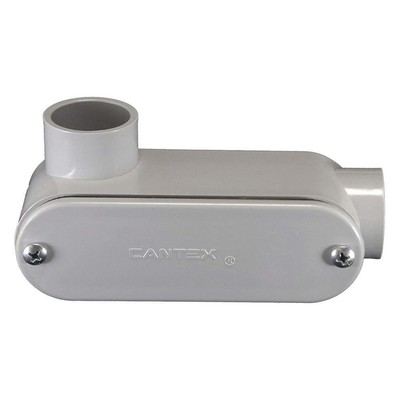 CANTEX 5133649 Conduit Outlet Body,PVC,Trd Sz 1 1/4in 4WMF4