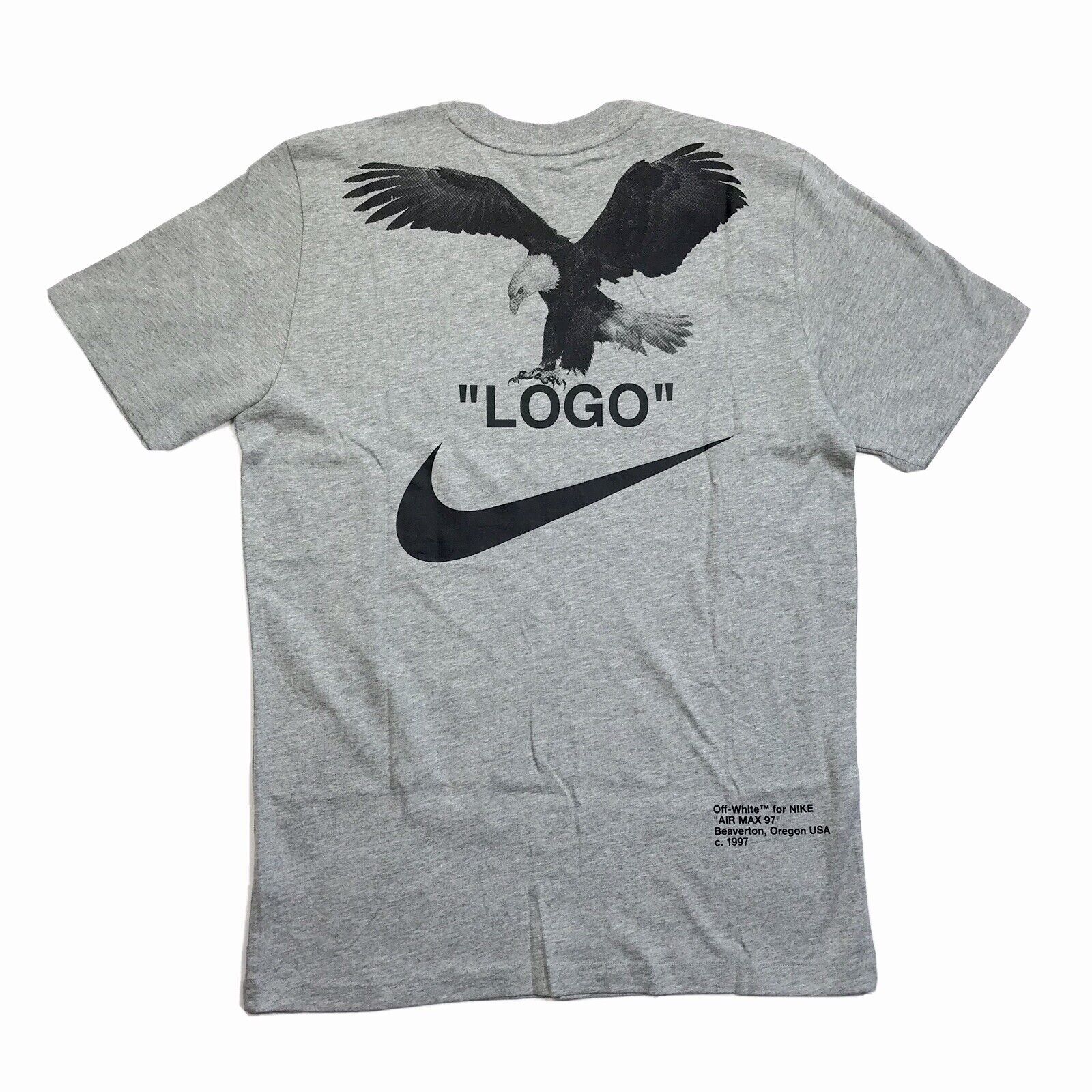 NIKE x OFF-WHITE NRG A6 PRINT off-white GREY T-SHIRT SIZE: S