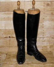 Kempkens schwarze Lederdressur UK 7 Stiefel mit maßgeschneiderter PEAL klappbare Holzbäume