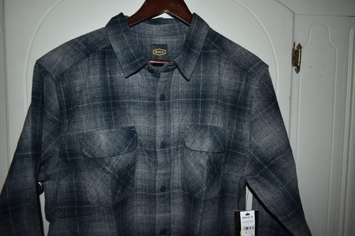 NWT Men's RVCA Dayshift Flannel Shirt L RVCA Black Button Closure Pockets - Picture 5 of 14