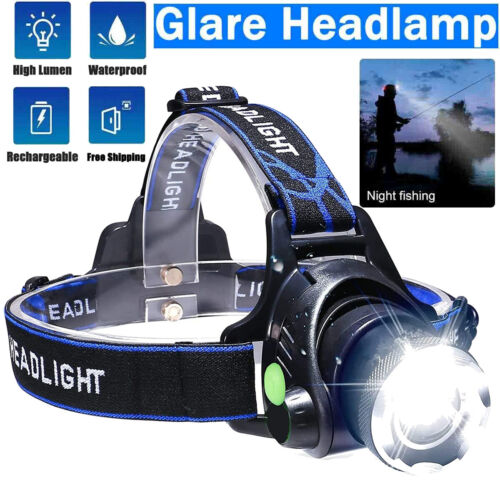 Bright Headlamp T6 CREE LED Headlamp Zoomable Headlamp Headlamp 2x18650 Battery - Picture 1 of 12