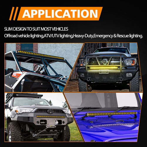 14'' 20'' 30'' LED Work Light Bar Single Row Slim White/Amber Bumper Roof Truck  - Bild 68 von 122