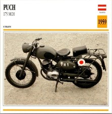Puch 175 MCH 1959 Utility Austria Edito Service Atlas Motorcycle Card