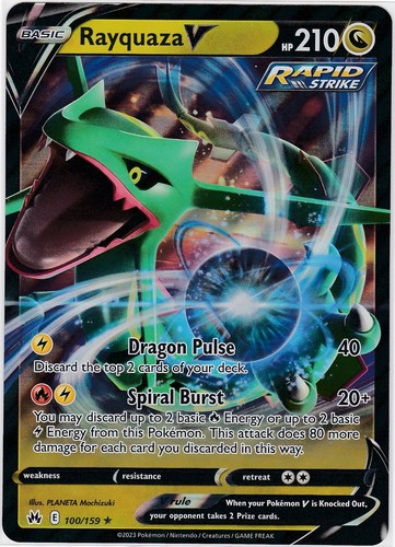 CGC Graded 10 Gem Mint Rayquaza V 100/159 Crown Zenith Pokemon Card | eBay