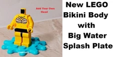 New LEGO Bikini Top Torso LEGS Swim Water Plate Splash Puddle Add Head Vacay Fun