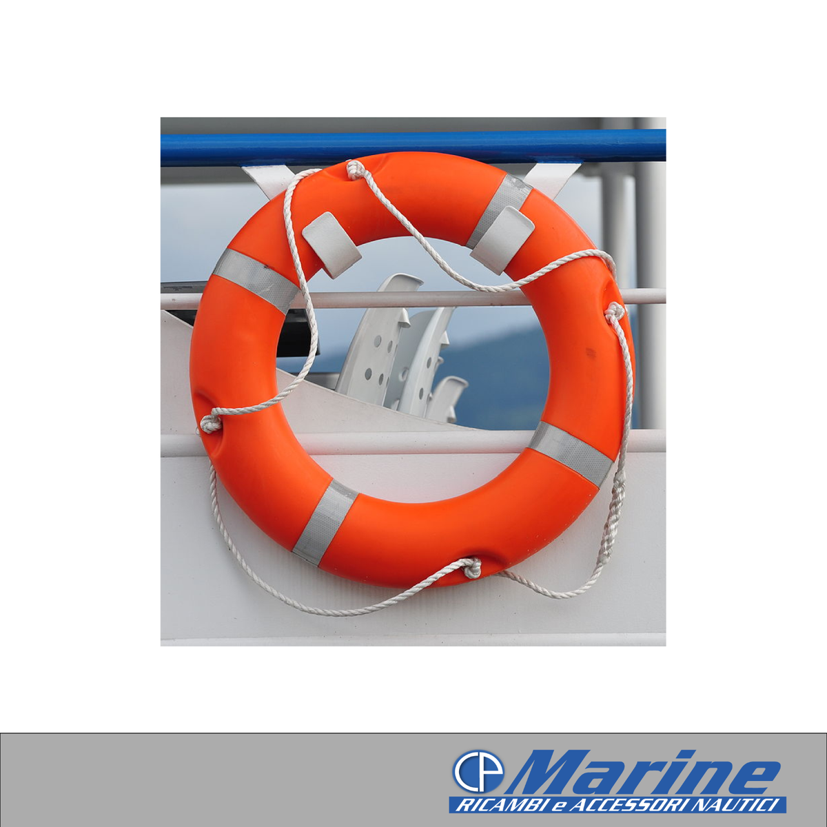 Salvagente Anulare Ciambella Omologato RINA - Con 30m Cima Galleggiante Arancione 8mm - Foto 4