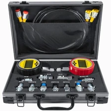 700BAR Digital Hydraulic Pressure Test Kit 2Gauge 11Coupling 2Hose for Excavator