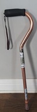 Drive Medical RTL10307 Adjustable Height Offset Handle Cane with Gel Hand Grip