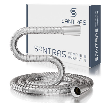 SANTRAS  Metall Duschschlauch Brauseschlauch in Chrom [0,50m - 3,00m]