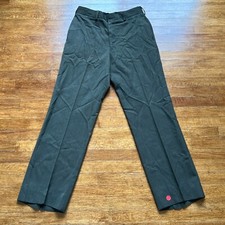 VTG US Marine Wool Blend Gabardine Trousers Men 28x31 Green 2212 Army Pants 80s