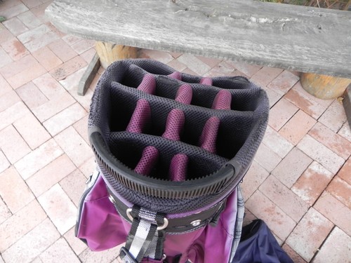 Women's , SUN MOUNTAIN S (5) ONE "Simply Lighter" 14-Way, CART GOLF BAG w/Hood - Picture 8 of 15
