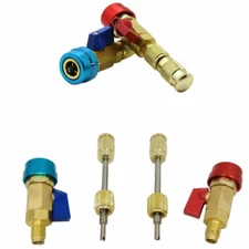 2PCS A/C Car Air Conditioning 1/4" SAE Valve Core Needle Replace Tools kit