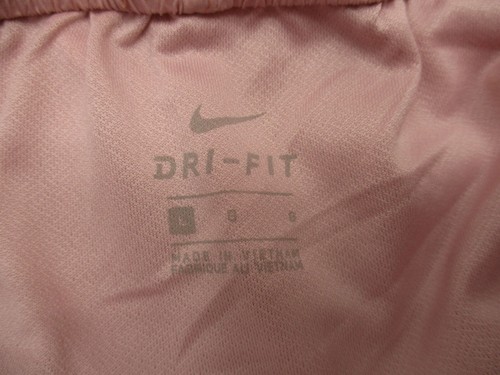 NIKE DRI-FIT Size L Girls Pink Stretch Waist Lined Athletic Running Shorts 592 - Picture 5 of 8