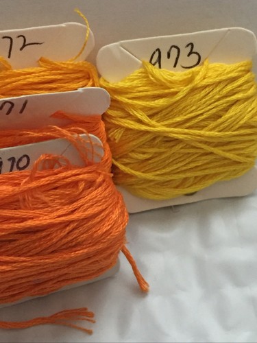 Lot of 10 DMC Cross Stitch Floss Carded-#961x2,962,963,964,966,970,971,972,973 - Picture 5 of 5