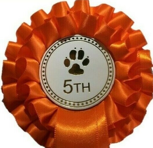 Rosetas de 2 niveles para exhibición de perros de colocación individual en satén de calidad - Imagen 5 de 18
