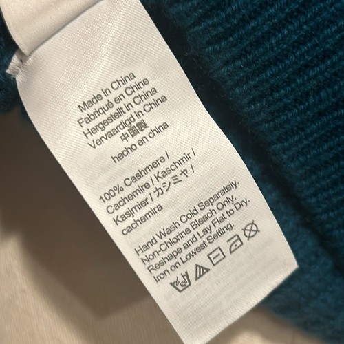 J. Crew Cashmere Puff Sleeve Knit Sweater Teal Small - Picture 8 of 8