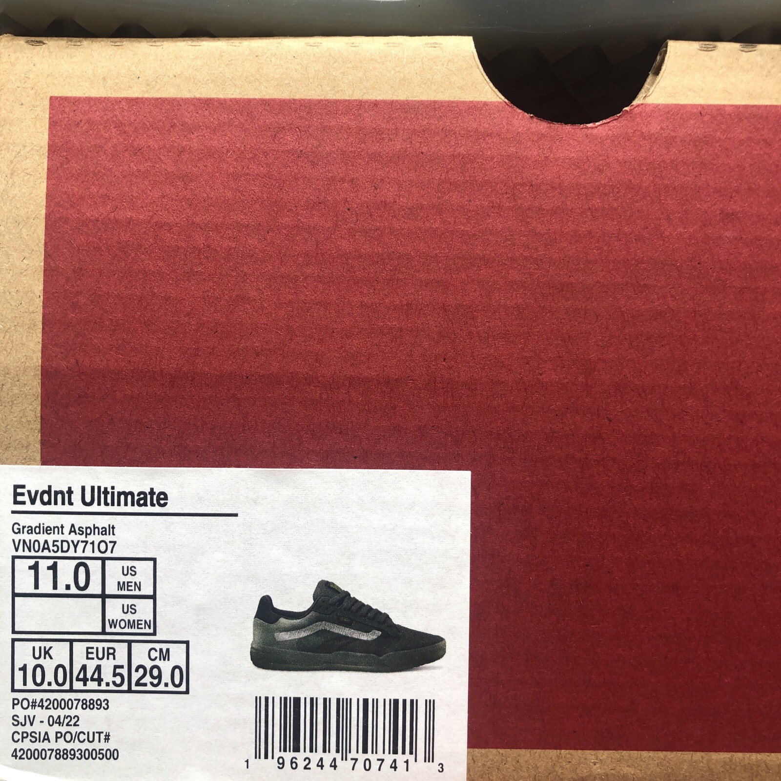 VANS Evdnt Ultimate, Mens US Size 11, Gradient Asphalt Gray Grey | VN0A5DY71O7 image 8
