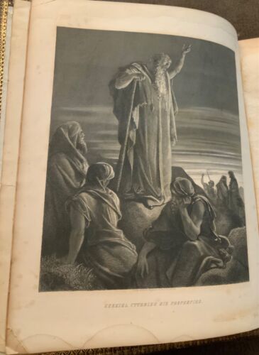 Rare Antique Potter's Holy Bible gilded gold embossed inlay leather Illustrated - Picture 11 of 18