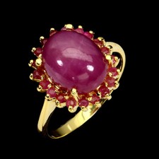 925 Sterling Silver Ring Oval Ruby 13x10mm Natural Gemstone Jewelry Size 9