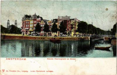CPA AK AMSTERDAM Nieuwe Heerengracht en Amstel. NETHERLANDS (624860)