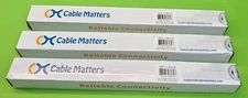 *LOT OF 3* Cable Matters 180011-CAT6 24-Port Rackmount or Wallmount Patch Panel