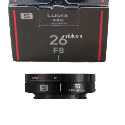 New PANASONIC Lumix S 26mm F8 Manual Focus Lens (S-R26) L Mount
